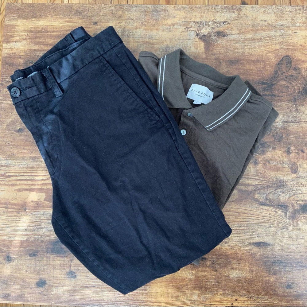 Old Navy Ultimate Slim 33/30 Black Khakis